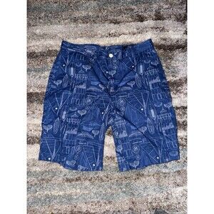 Vineyard Vines Breaker Shorts Sz 34 Great Condition  Blue Pattern